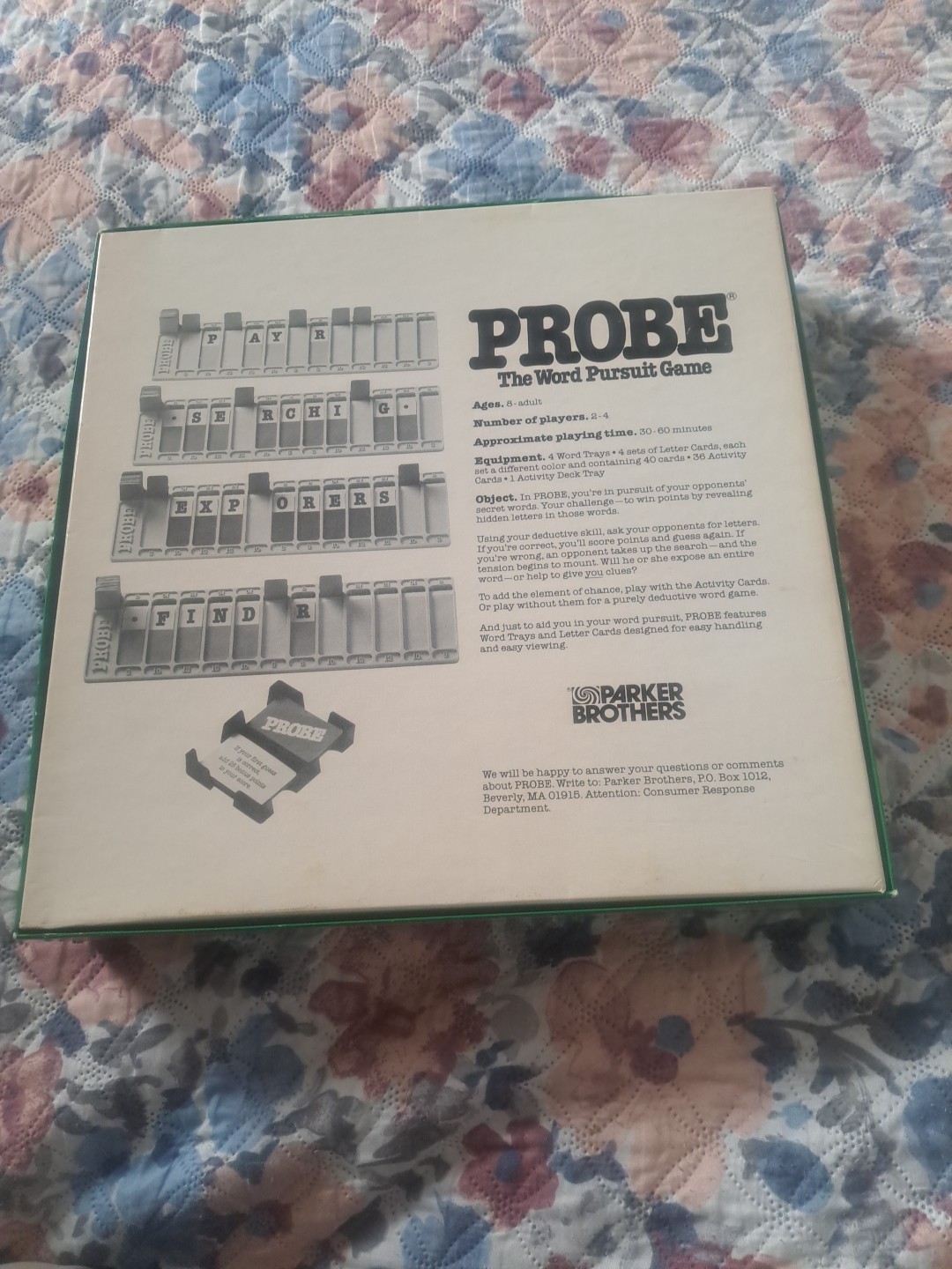 Vintage Parker Brothers Probe The Word Pursuit Game 1982 Complete VERY GOOD COND