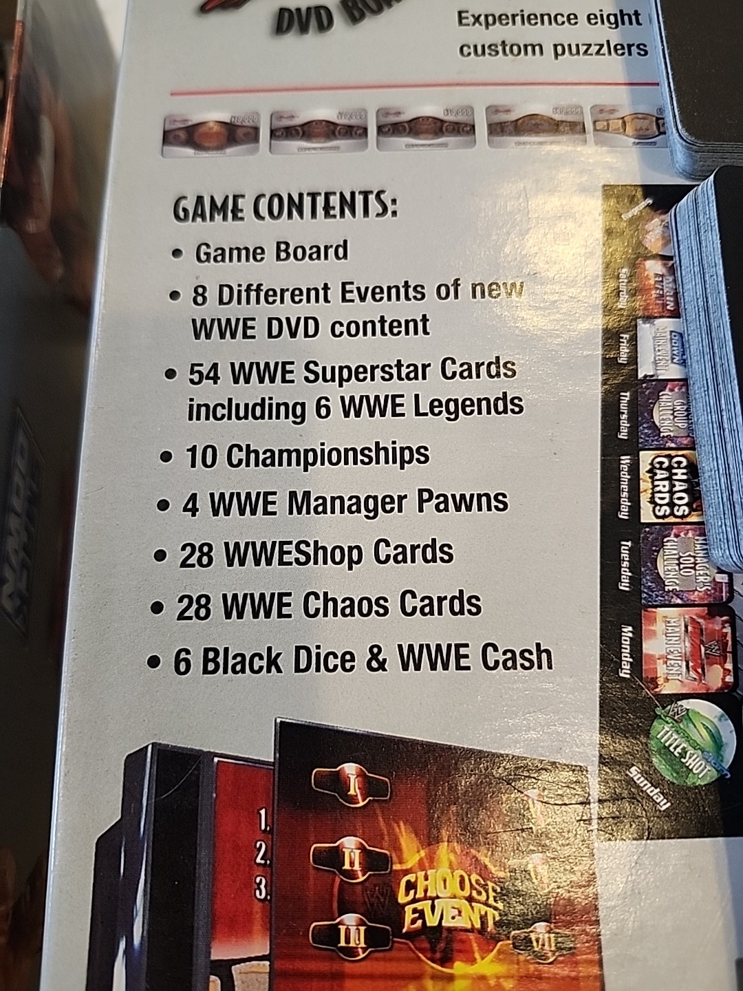WWE DVD Board Game Specialty Board Games 2nd Ed Complete Exc Raw Smackdown 2006