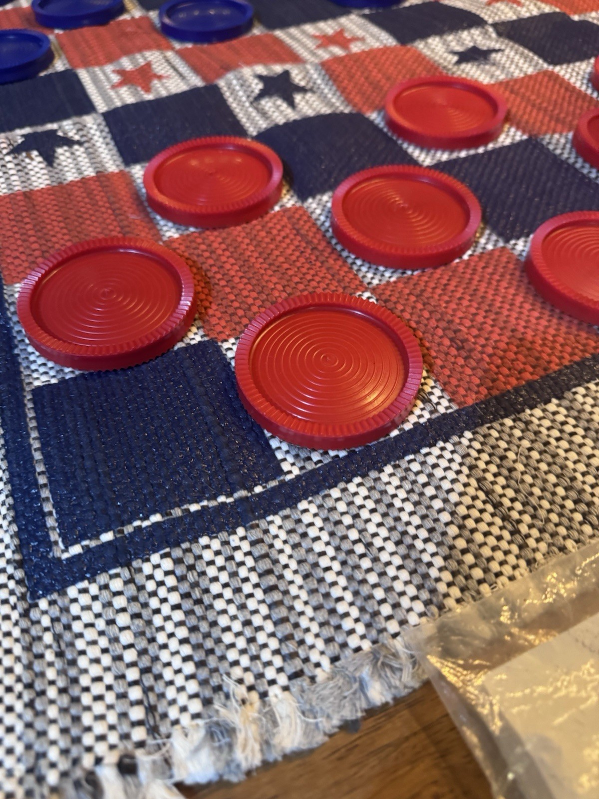 Multiflex Large Checkers Set Game for Indoor/Outdoor – Patriotic Special Edition