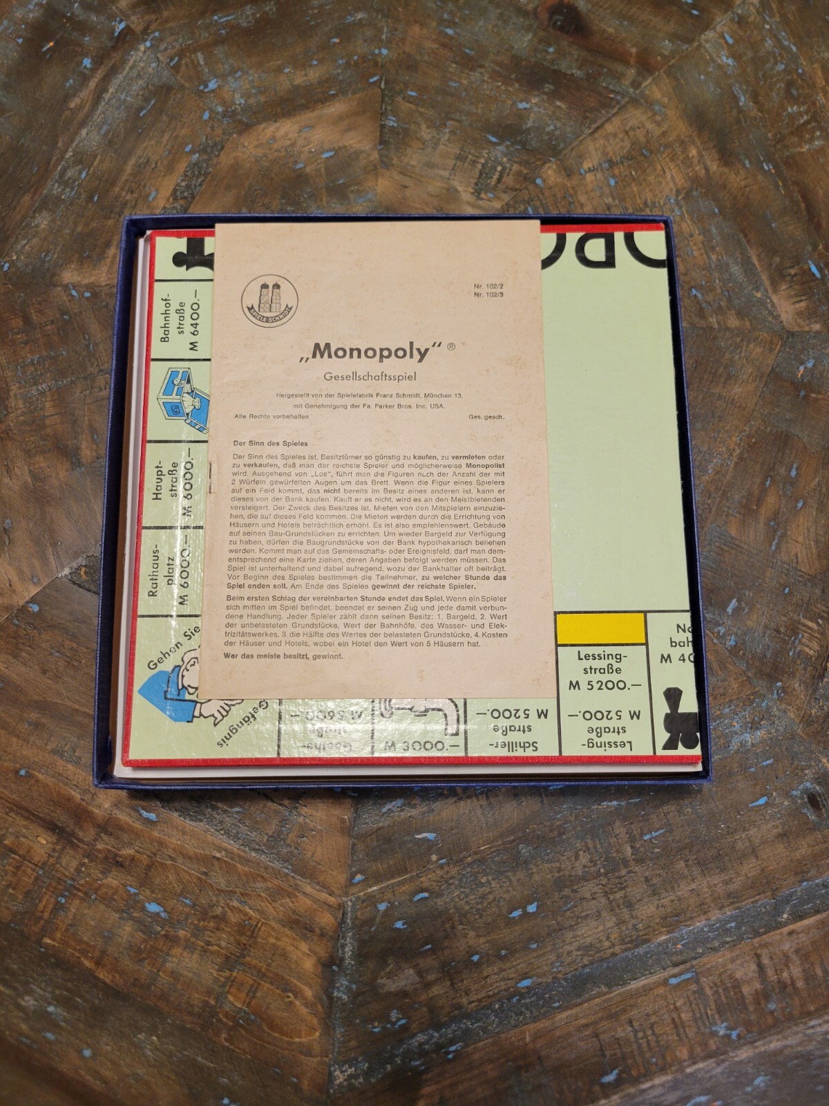 Monopoly Rare German Import 1961 Comp Amazing Condition Wood Pcs Spiele Schmidt