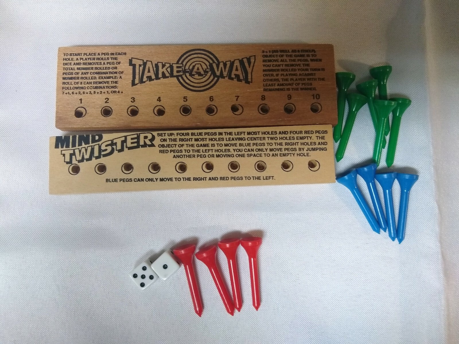 2 Wood Travel Games Take Away Mind Twister Peg Game Senior Activity Elderly