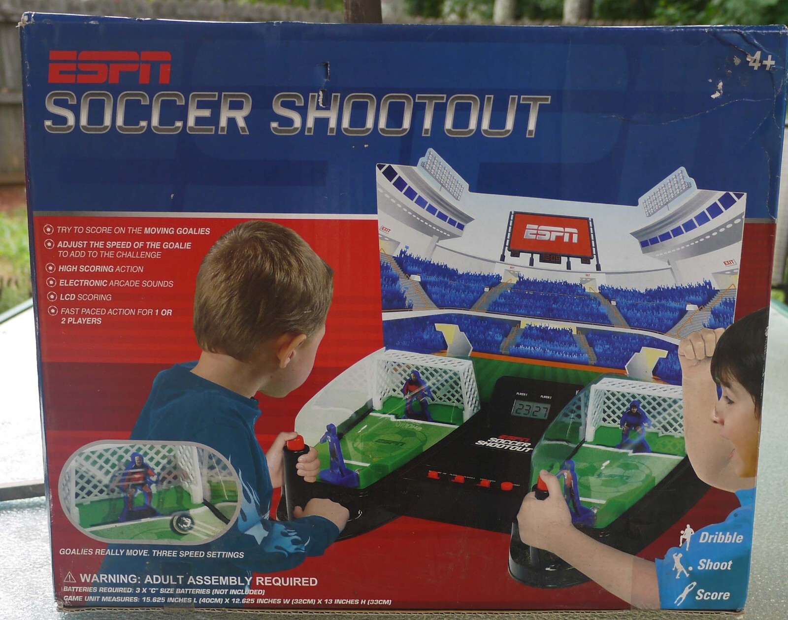 ESPN SOCCER SHOOTOUT GAME Electronic Tabletop 1 or 2 player 2009 New in Box
