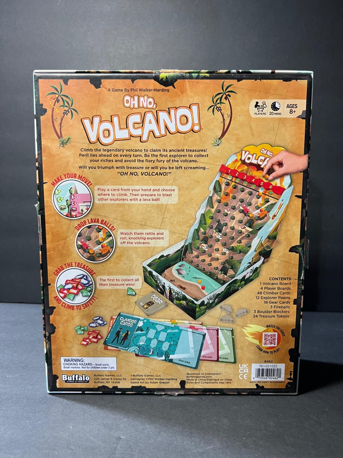 Oh No, Volcano! by Phil Walker Harding Buffalo Games 100% COMPLETE