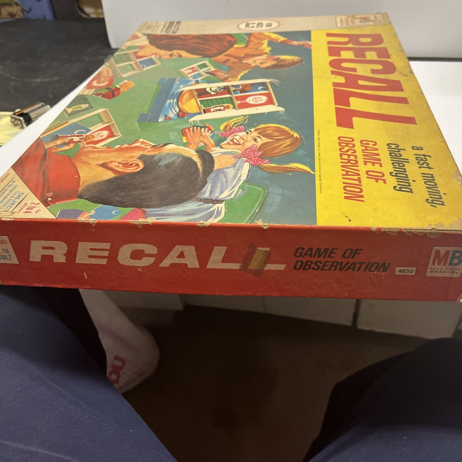 1968 Recall Observation Board Game Vintage Memory Recall Game Turn Table Family