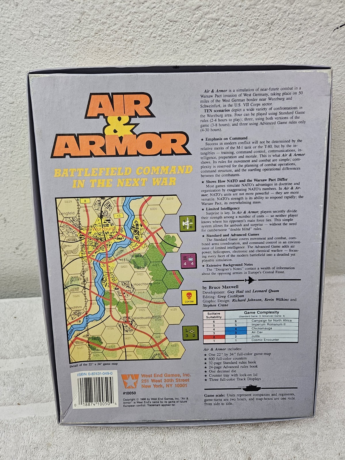 WEST END GAMES AIR & ARMOR 1986 VINTAGE PARTIALLY UNPUNCHED