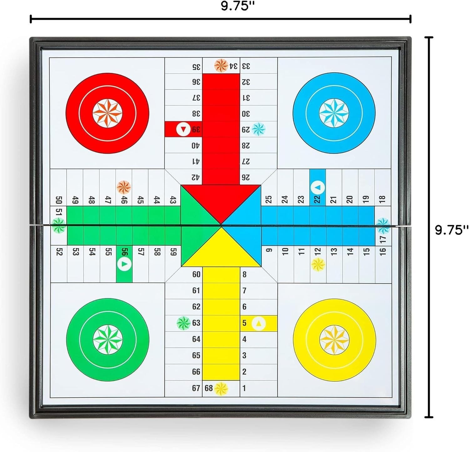 Magnetic Ludo Travel Game Set – 9.8″ Folding Board for Classic Portable Strategy