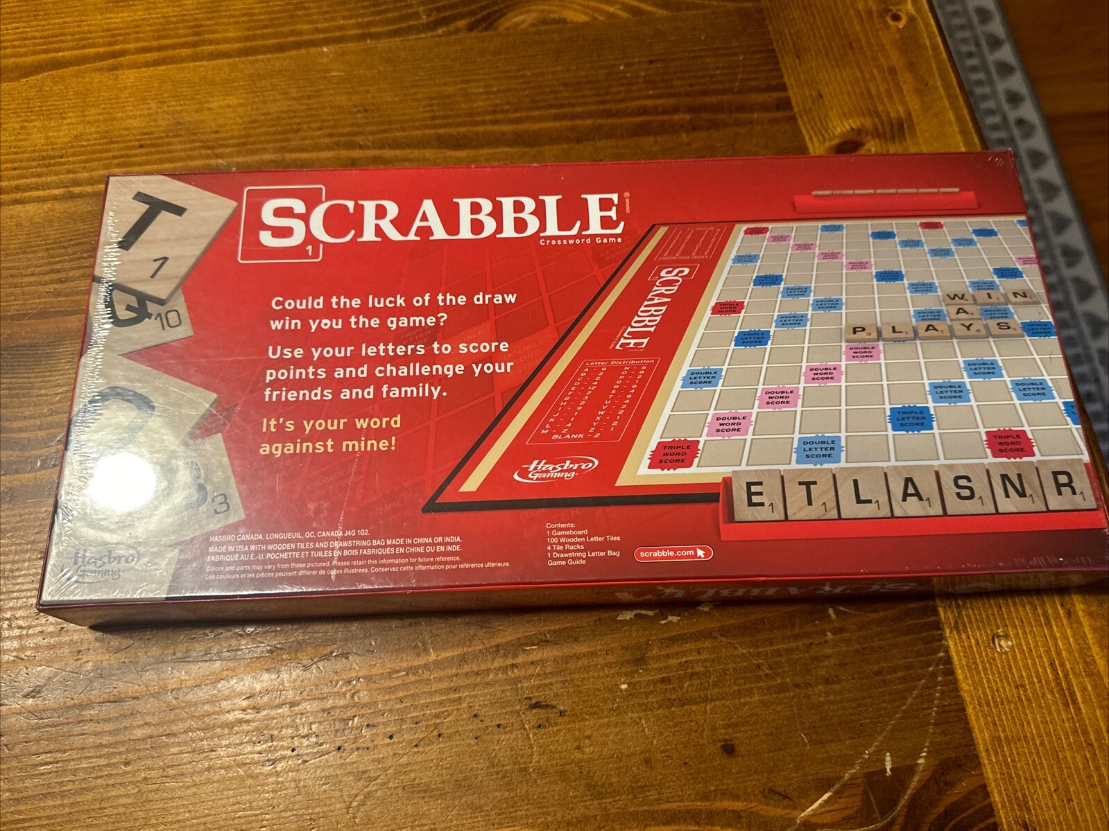 Scrabble Board Game – Crossword NEW Factory SEALED – 2013 Hasbro COMPLETE