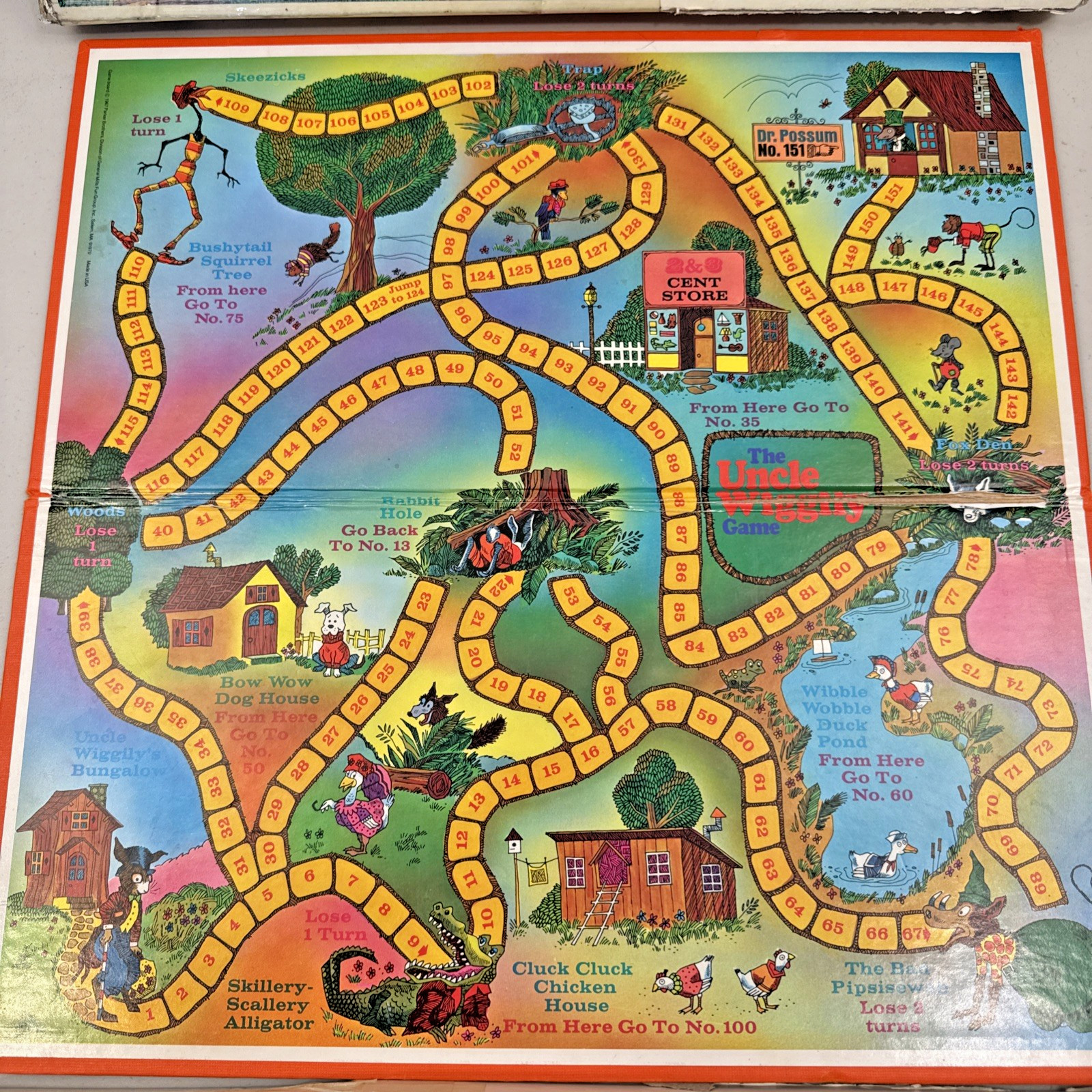 Vintage The Uncle Wiggly Board 1967 Pre-owned Classic Game
