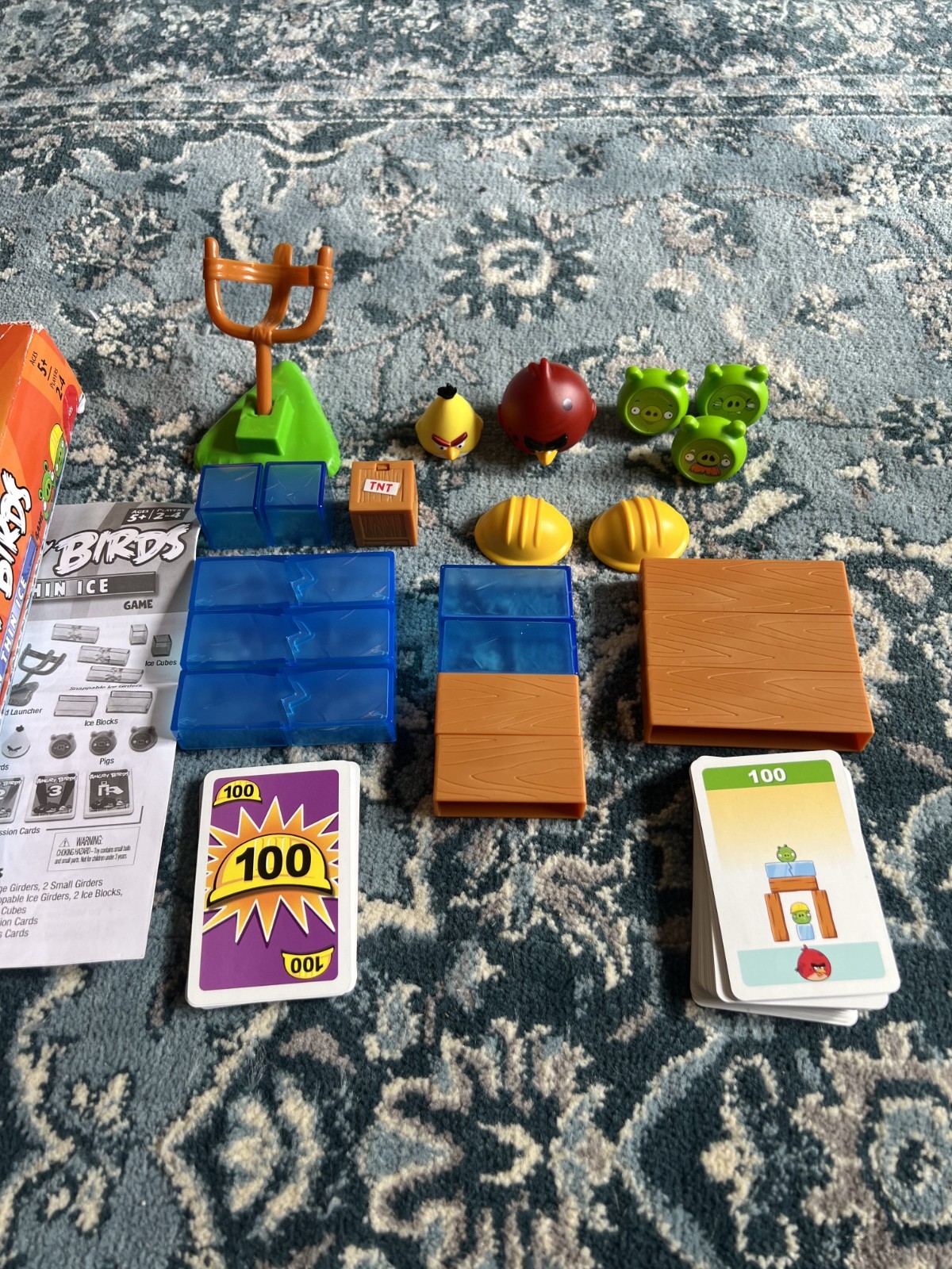 Angry Birds On Thin Ice Mattel 2011 Board Game READ DESCRIPTION (Missing A Card)