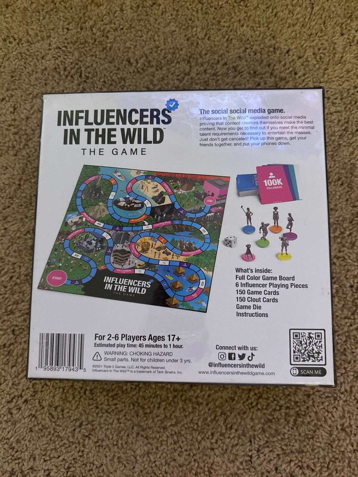 Influencers In The Wild Board Game – Social Media Strategy Game for 2-6 Players