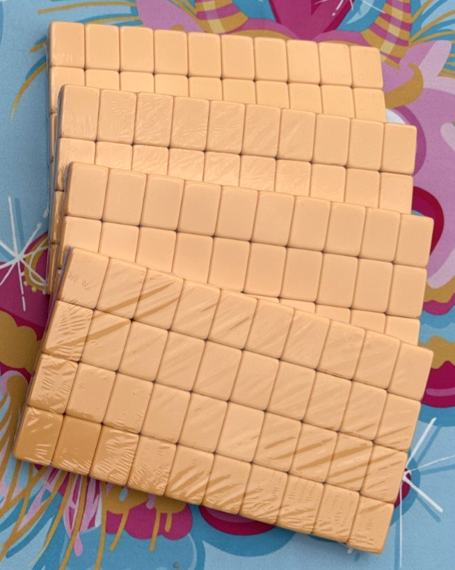 ORANGE PUPPY 4 Layer Acrylic Mahjong Tiles – American Set 160 Tiles US SELLER!