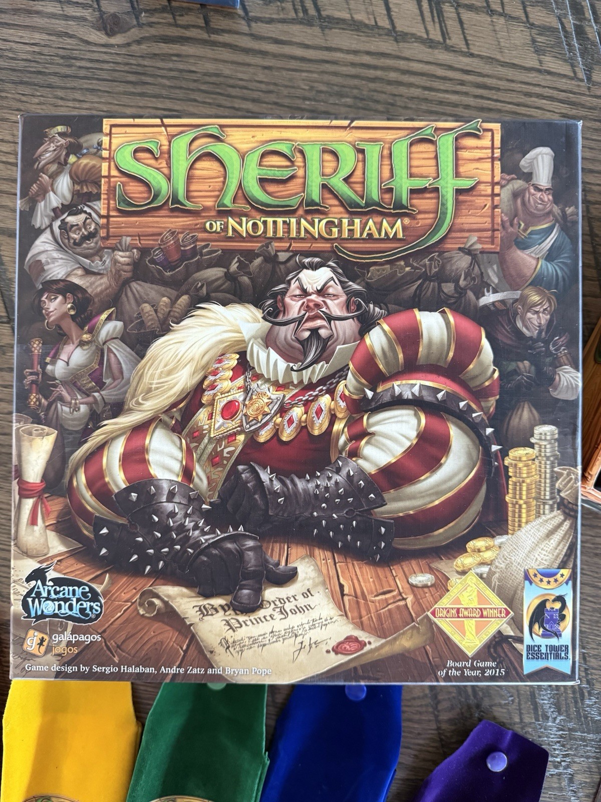 Arcane Wonders Sheriff of Nottingham Board Game 2014, New Complete Open Box