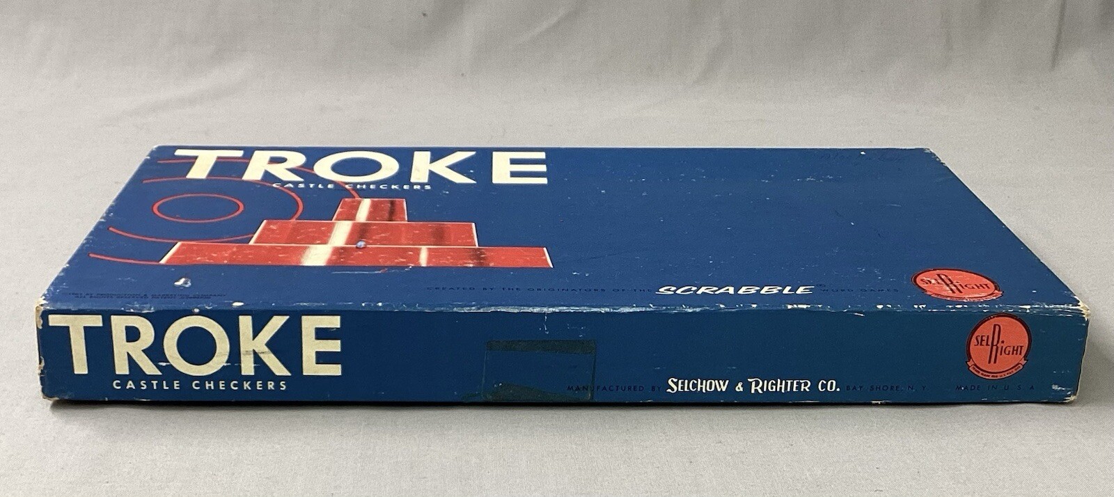 Vintage 1961 Selchow & Righter Co Troke Castle Checkers Board Game Complete