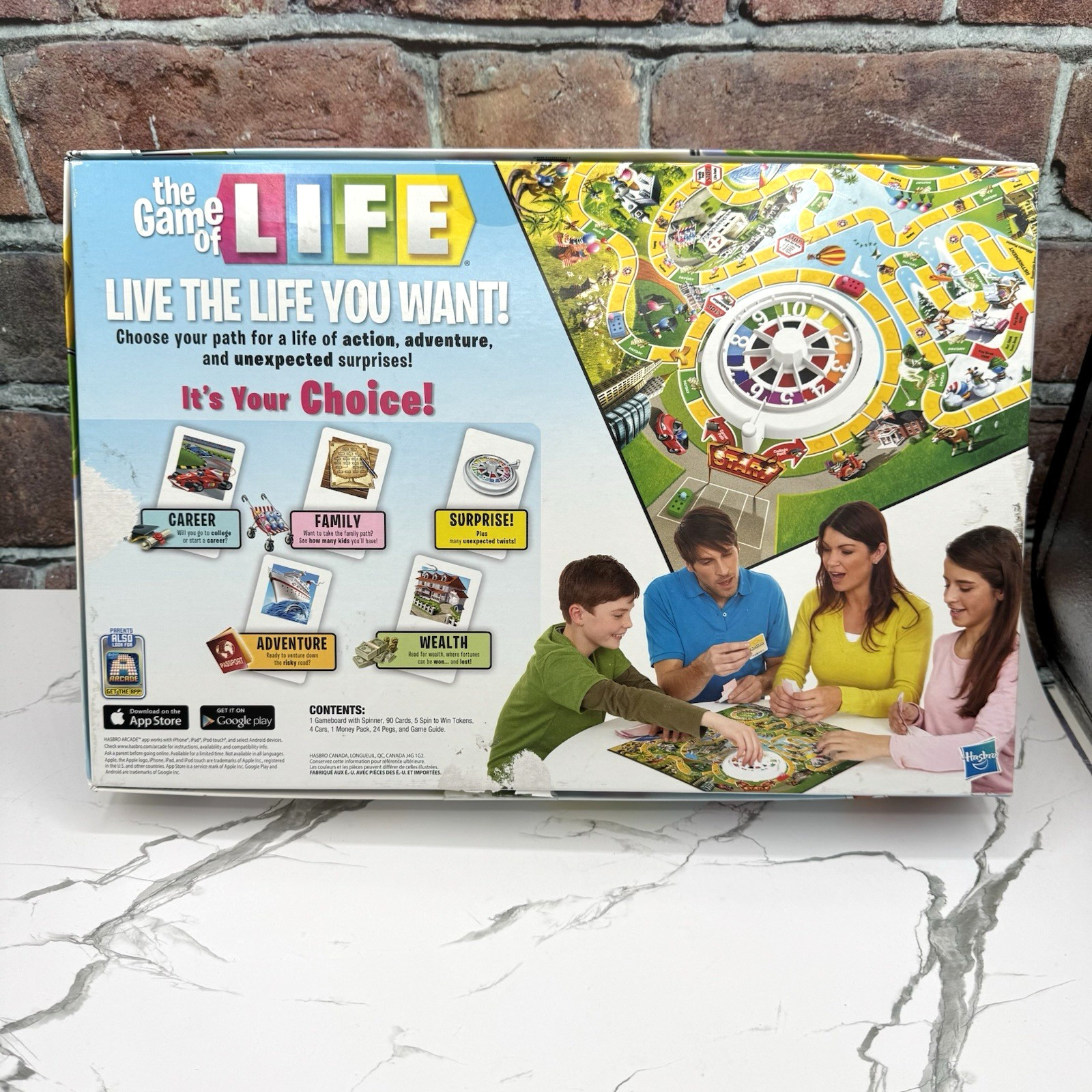 The Game Of Life 04000 Board Family Hasbro Gaming 2-4 Players 2014 Open Box