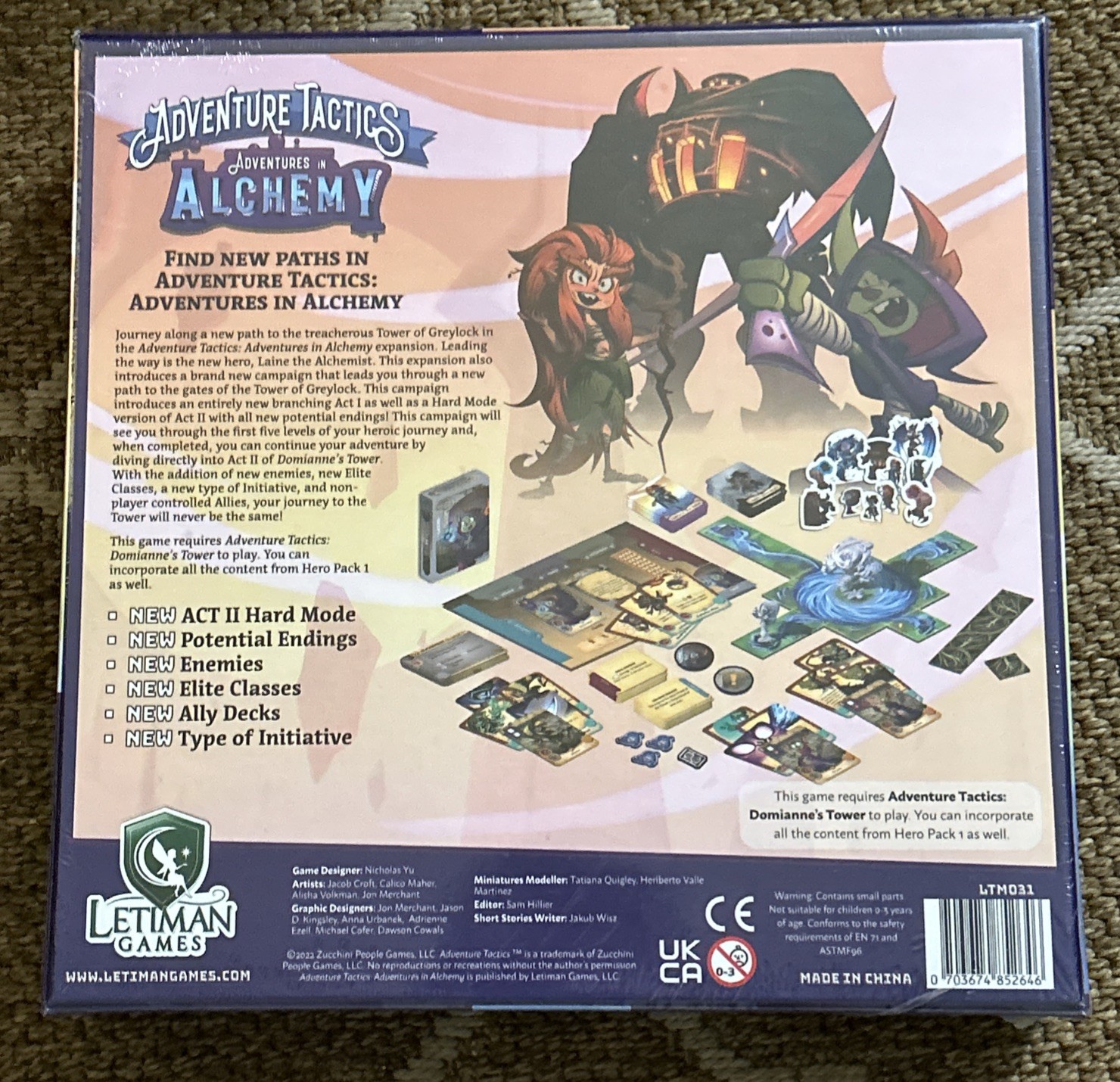 Adventure Tactics Adventures in Alchemy Letiman Games Extension Pack Brand New!