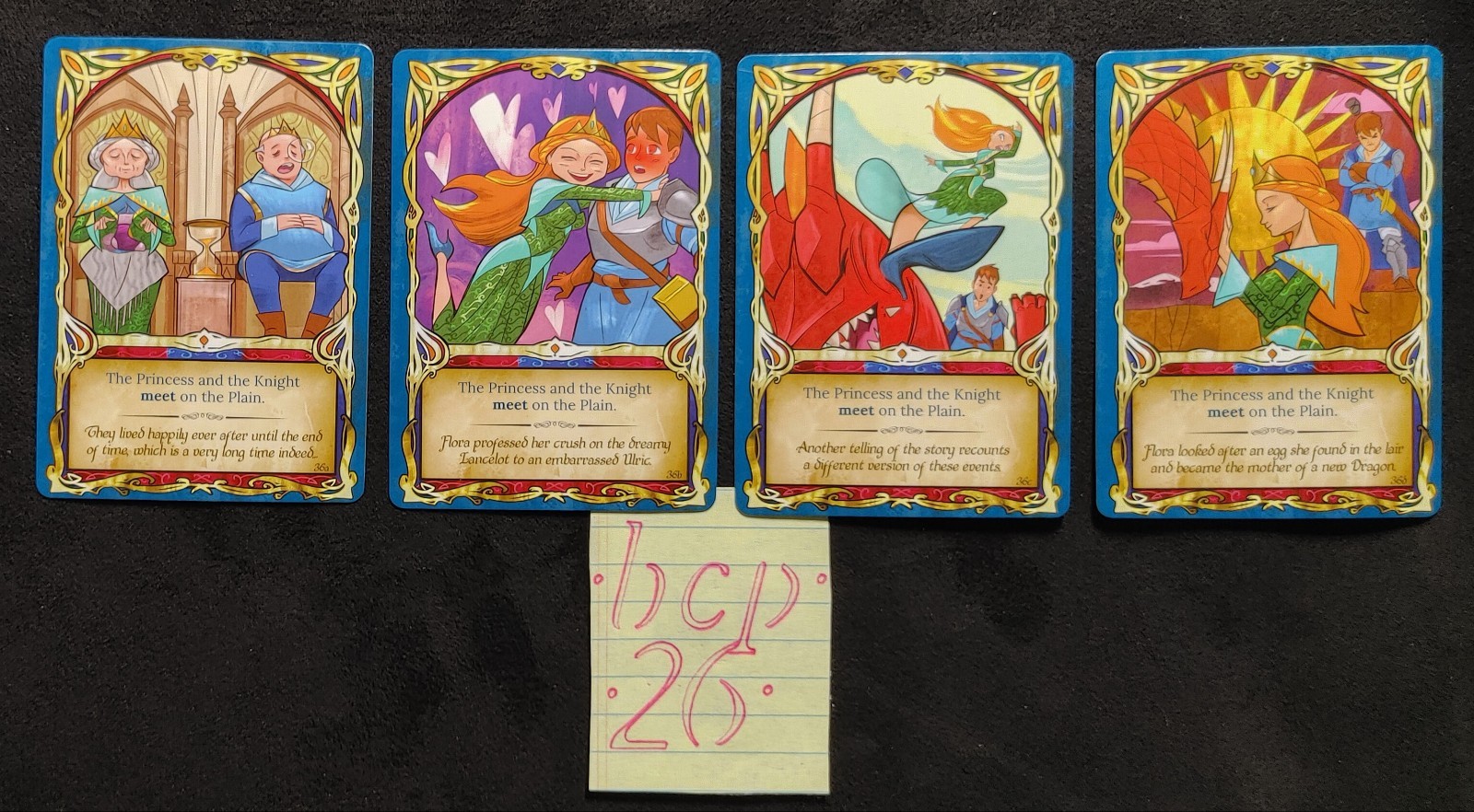 Fairy Tile Board Game Four (4) Card Promo #36a-36d Alternative Cards ! ! !
