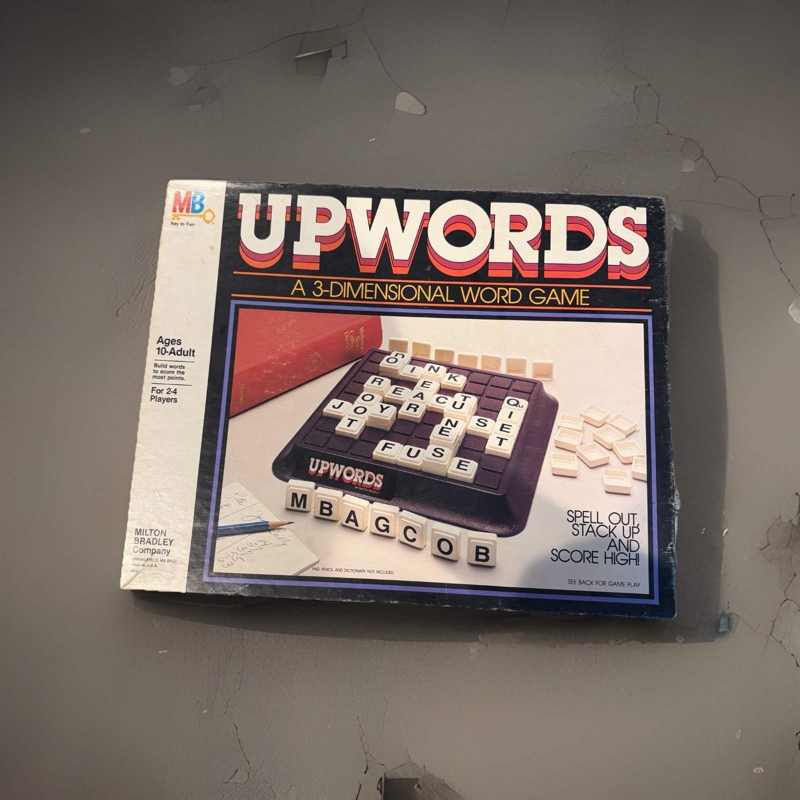 Milton Bradley Upwords: A 3-Dimensional Word Game – 1983 – Ages 10 to Adult