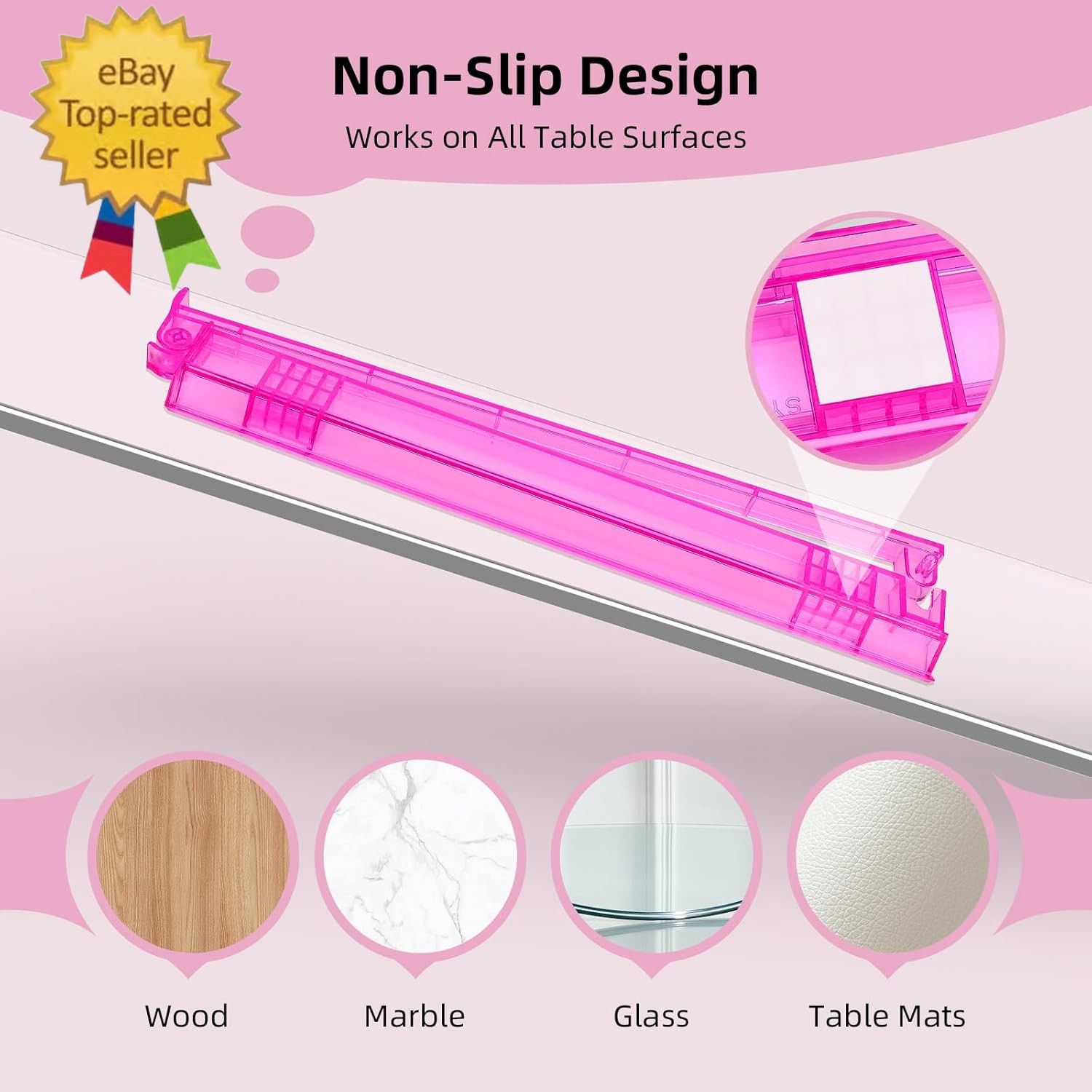 Non-Slip Mahjong Racks with Pushers, 4-Pack Clear Acrylic Racks,American Mahjong
