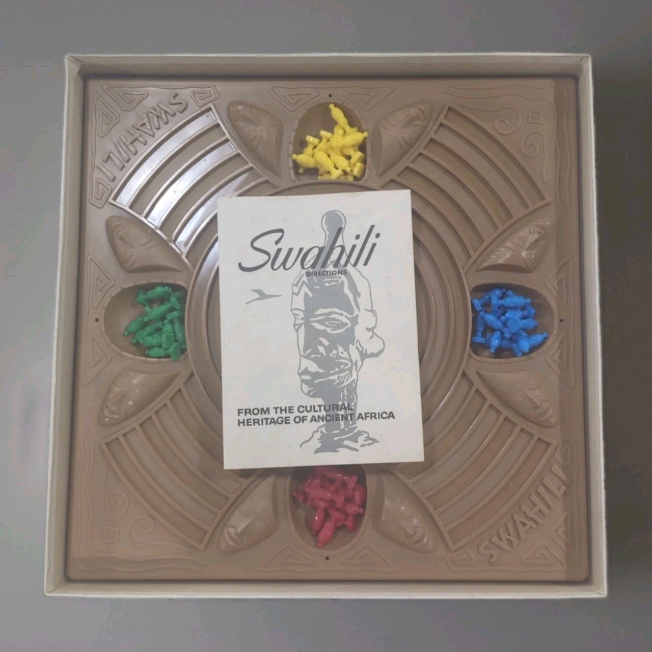 Milton Bradley Swahili Board Game 1968 Made in USA Complete with Directions 8 up