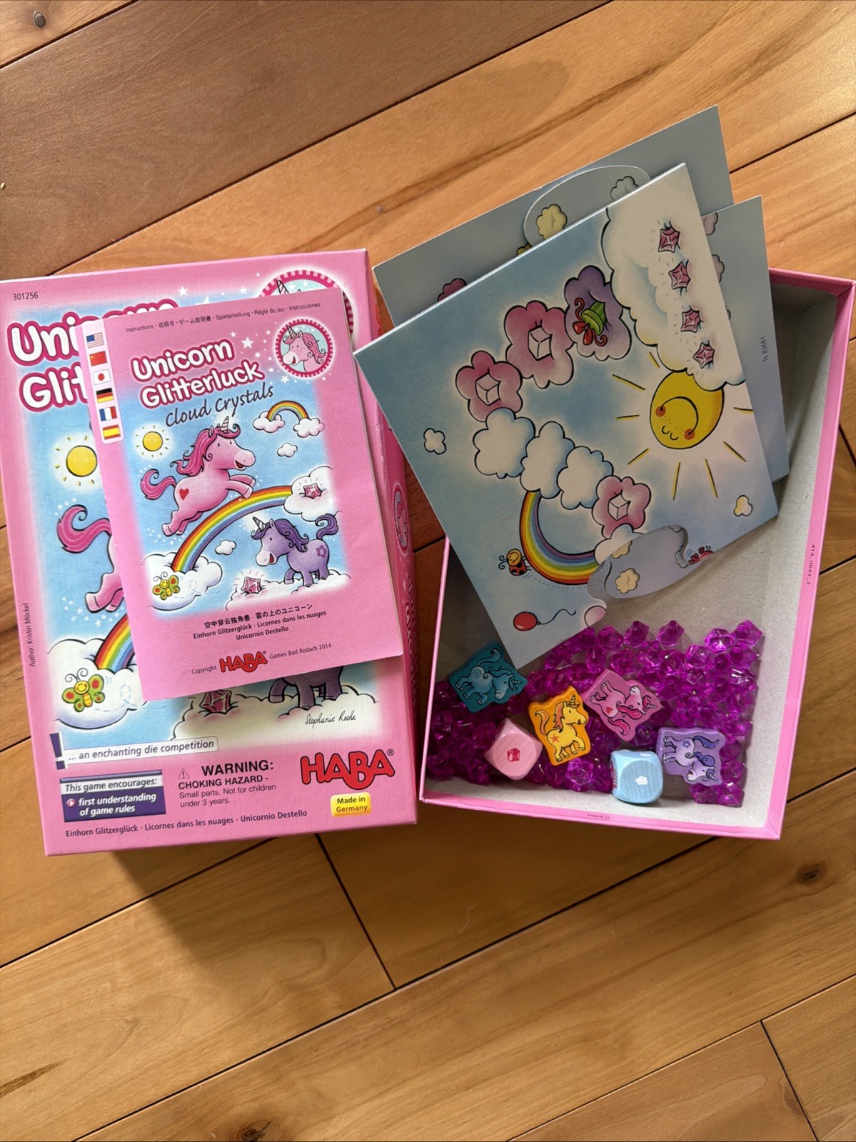 Unicorn Glitterluck Cloud Crystals Haba HAB301256 Pink Germany Games Toys Kids