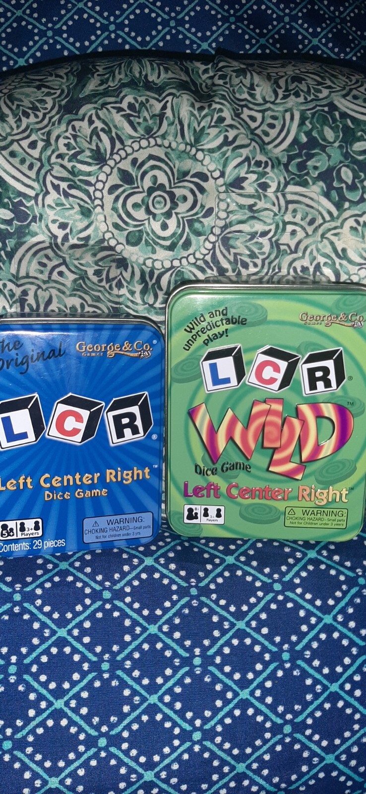 George & Company LLC LCR (Left Right Center) in Blue & LCR Wild Dice Game In Gre