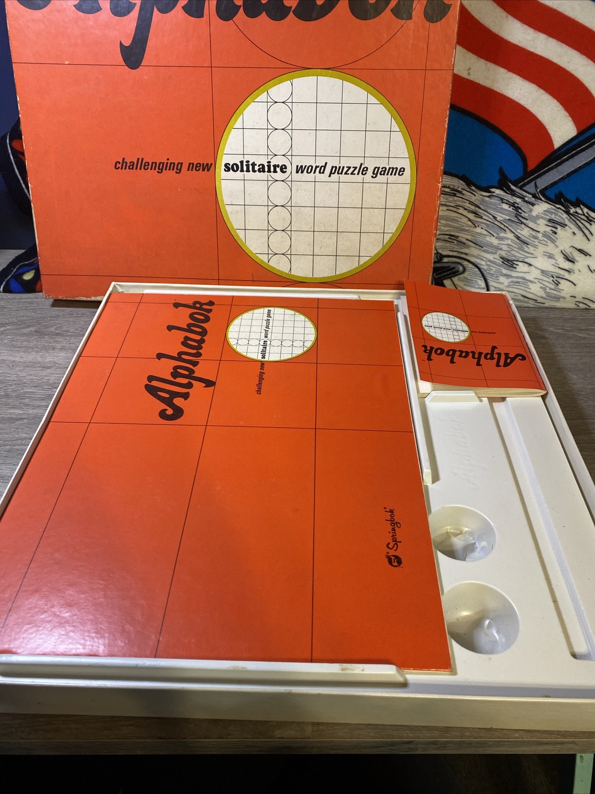 Alphabok Solitaire Word Puzzle Game Springbox Ok Condition See Pic