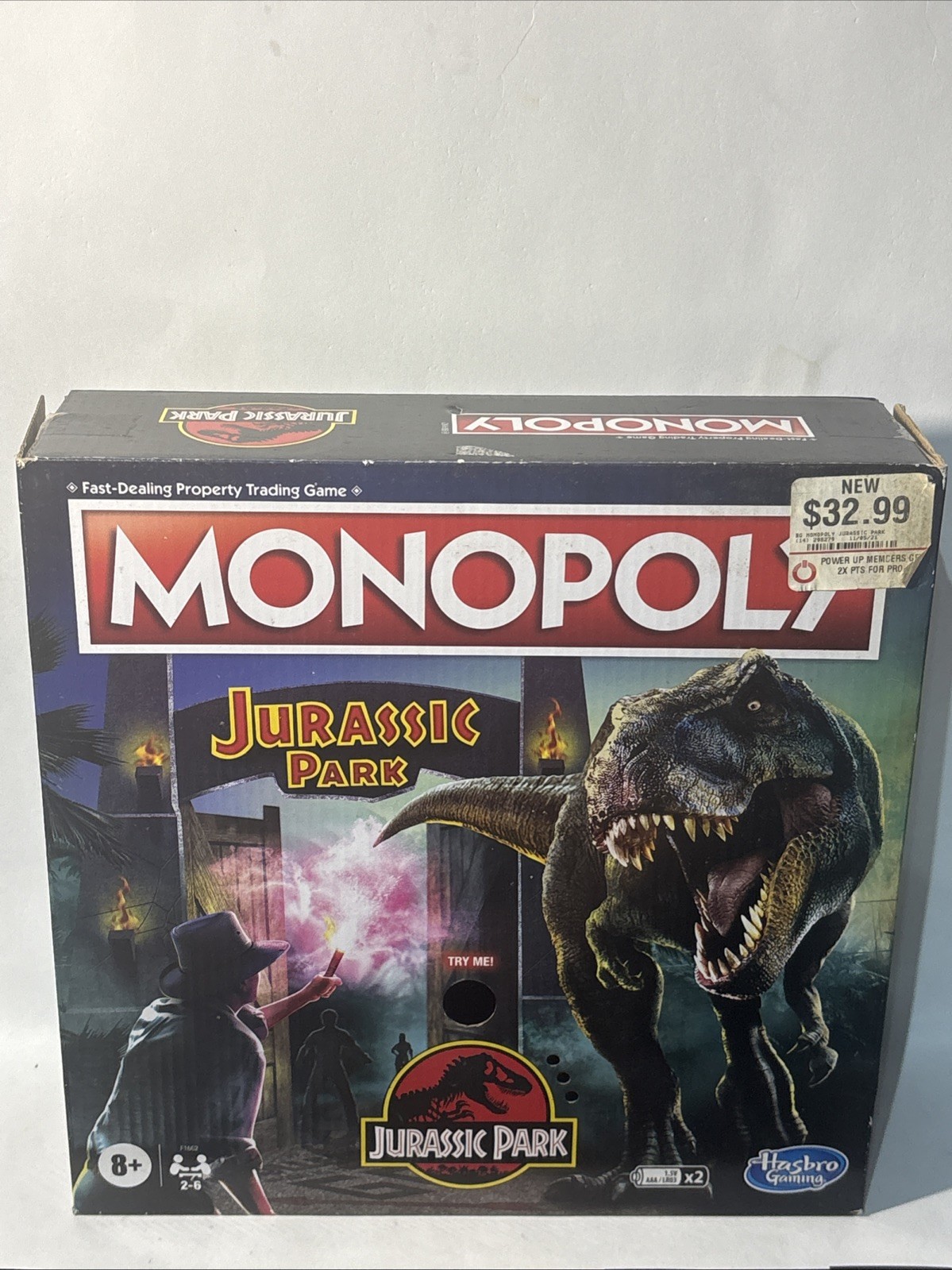 Parker Bros Hasbro Monopoly 2021 Jurassic Park Board Game MISSING INSTRUCTIONS