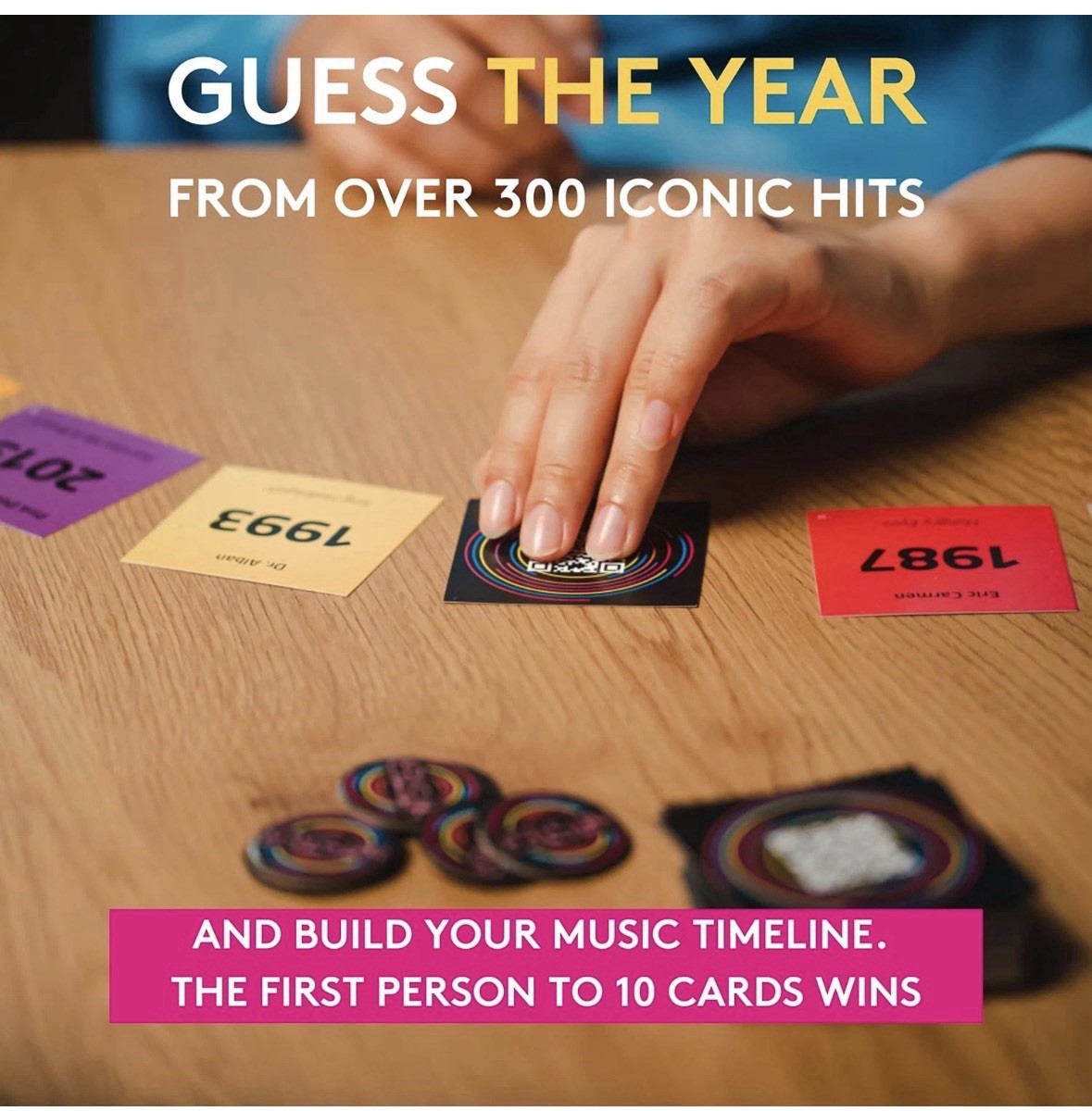 Hitster – the Music Fun Party Quiz Card Game, 2-10 Players – 300 plus Ico