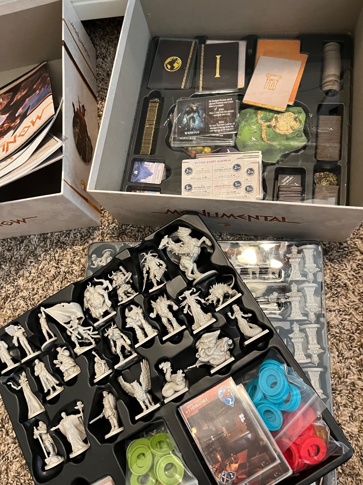Monumental Kickstarter Deluxe Boardgame + African Empires, Lost Kingdoms, Titans