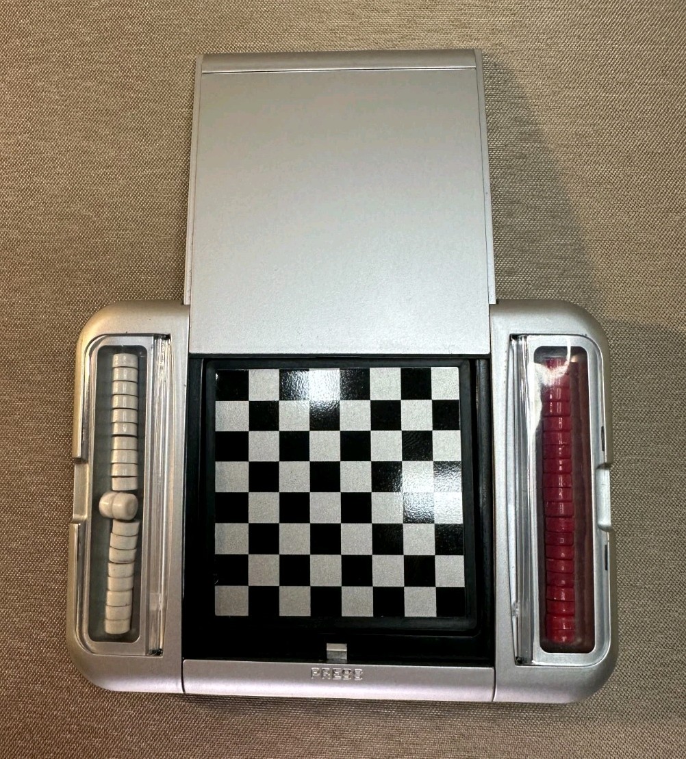 Totes 5-in-1 Magnet Travel Game Set Chess Checkers Solitaire Tic Tac Toe