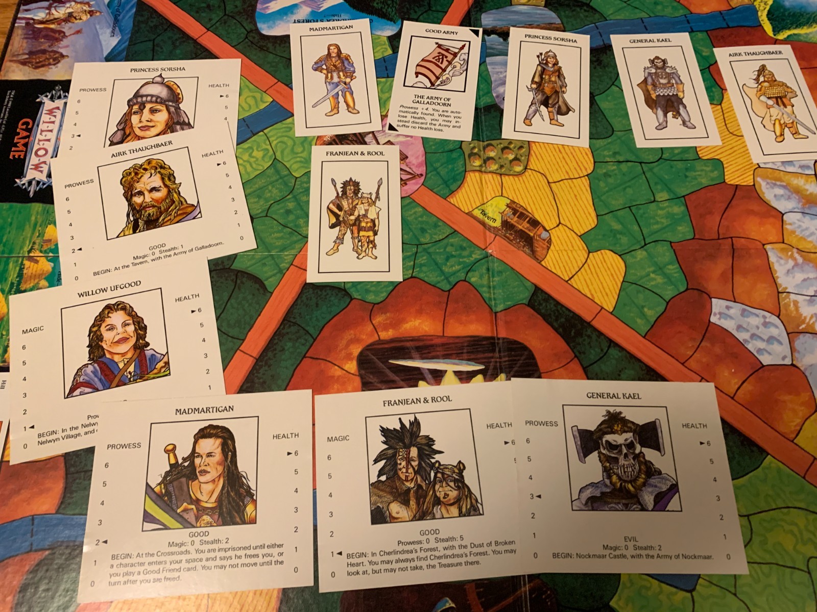 The WILLOW Board Game Lucas Films Greg Costikyan Tor Books 1988