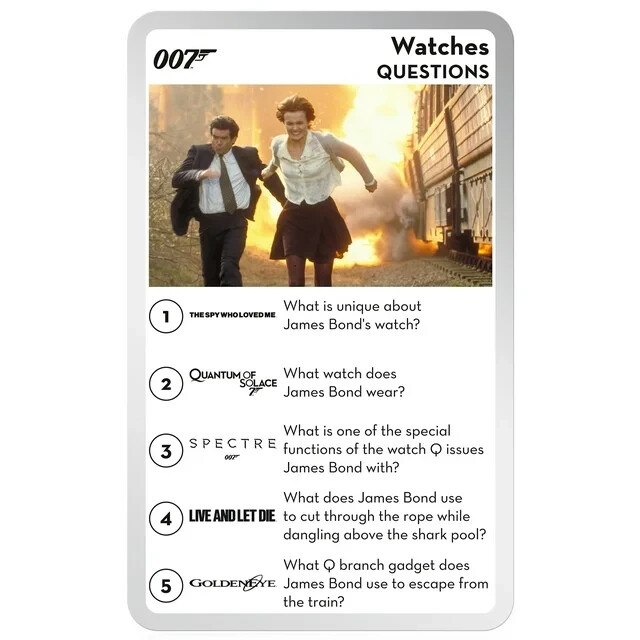 Top Trumps Quiz With A Twist 500 Questions James Bond/007 Family/Kids Game – NEW