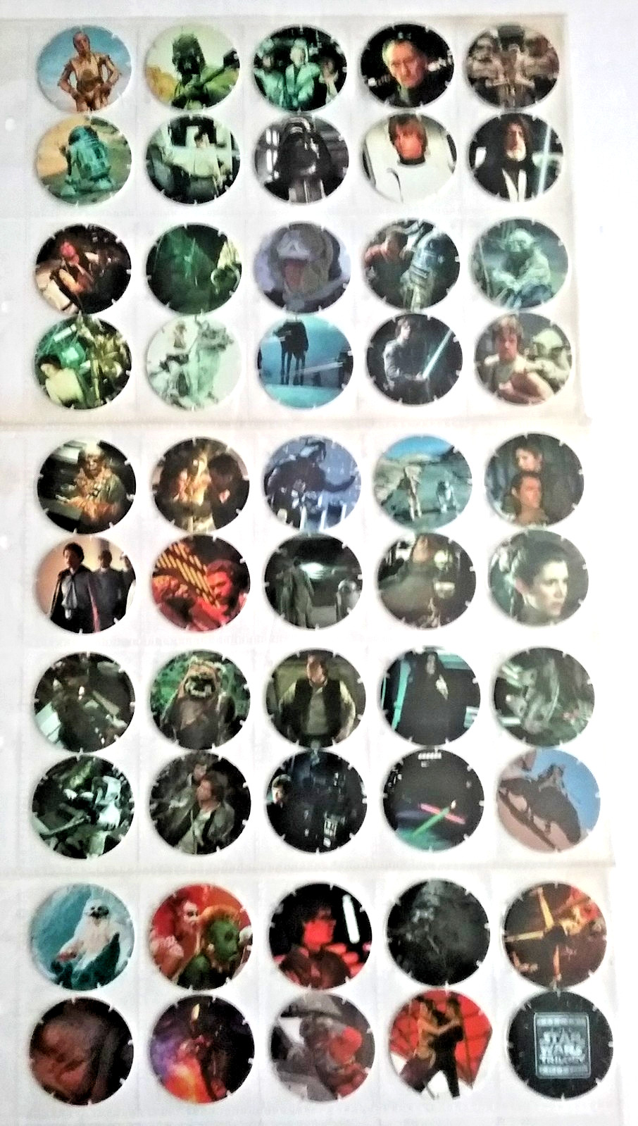 Star Wars Trilogy COMPLETE SET of 50 Walkers Tazos Pogs 1996