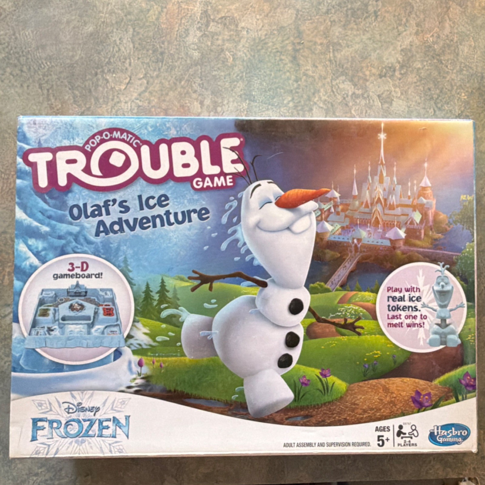 Hasbro Gaming Trouble Olaf’s Ice Adventure Disney Frozen 3-D Board Game 2-4