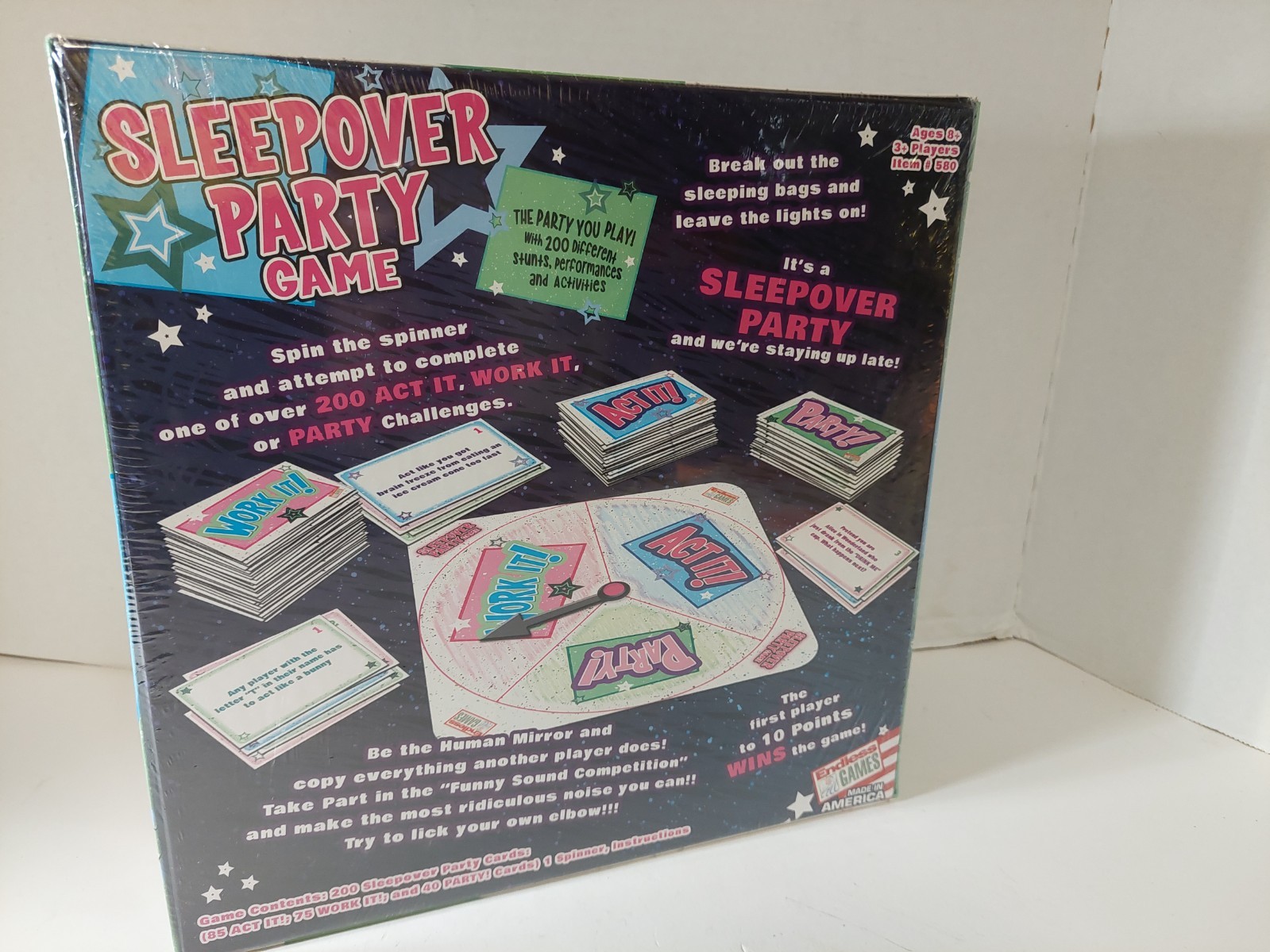 Sleepover Party Board Game Girls With 200 Different Activities 8+ New Sealed