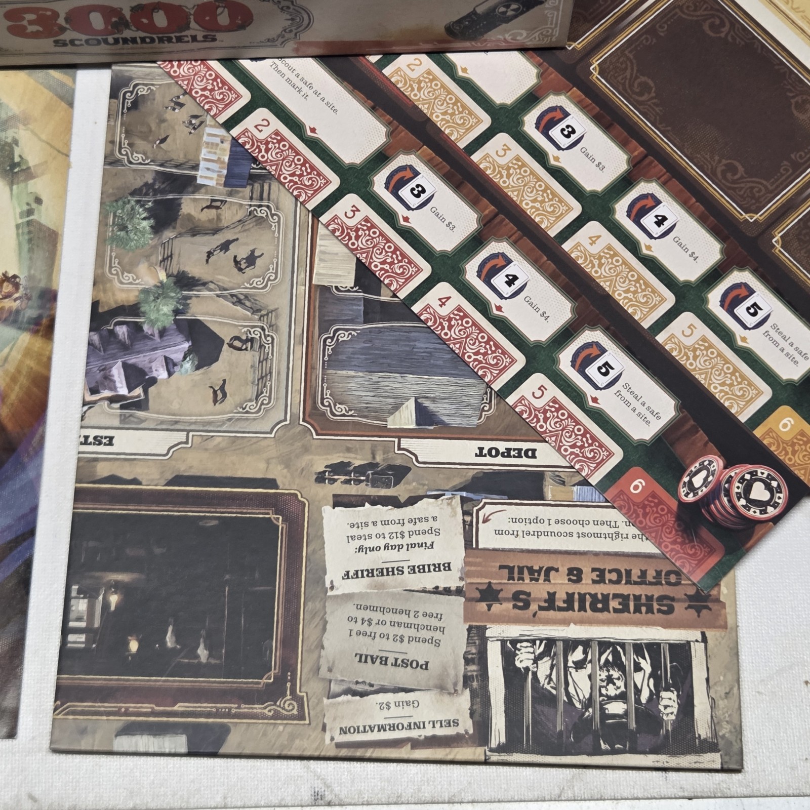 3000 Scoundrels Board Game – Wild West Strategy Game for 2-4 Players, Ages 12+