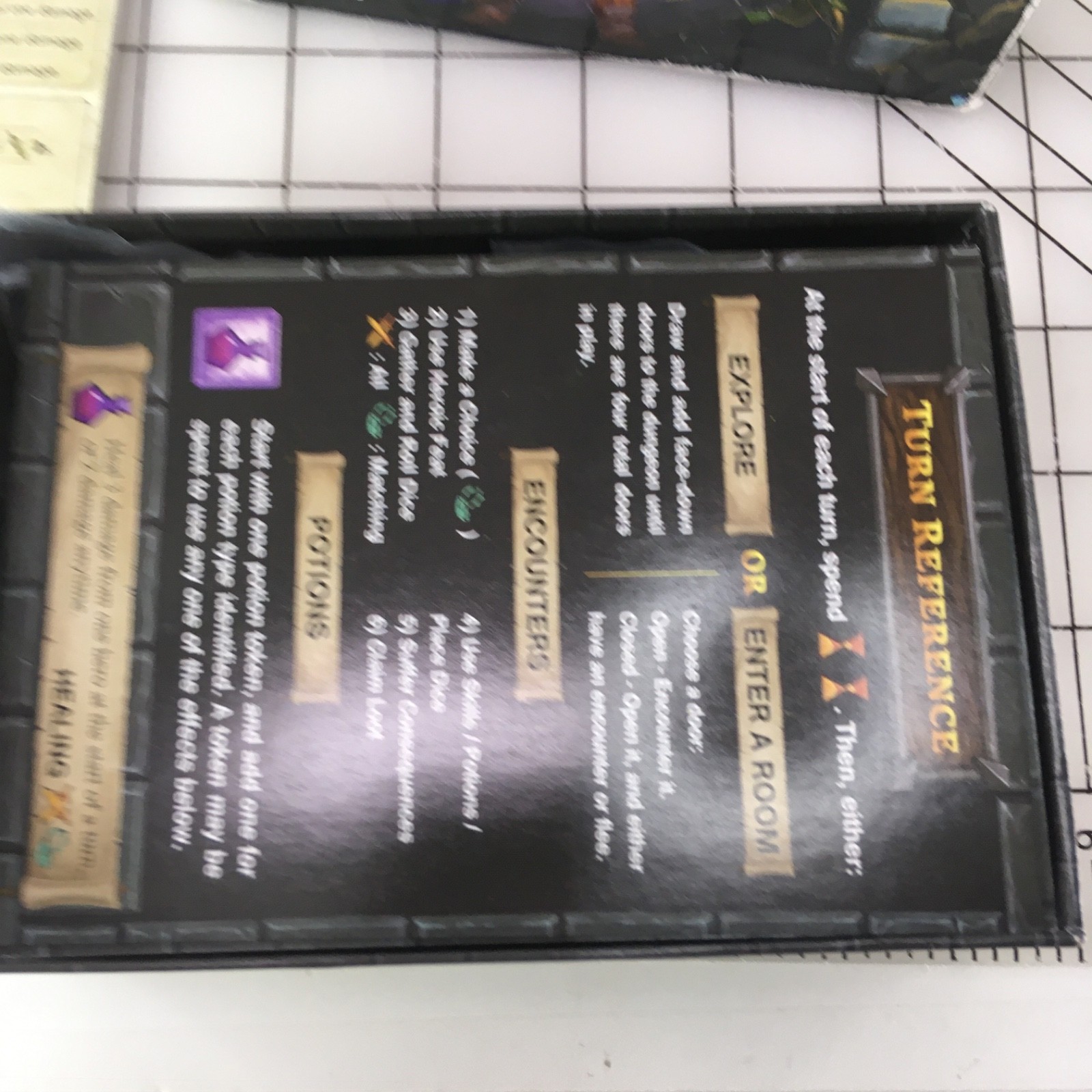One Deck Dungeon Cooperative Dice Game for 1-2 Players Adventure BOX HAS WEAR
