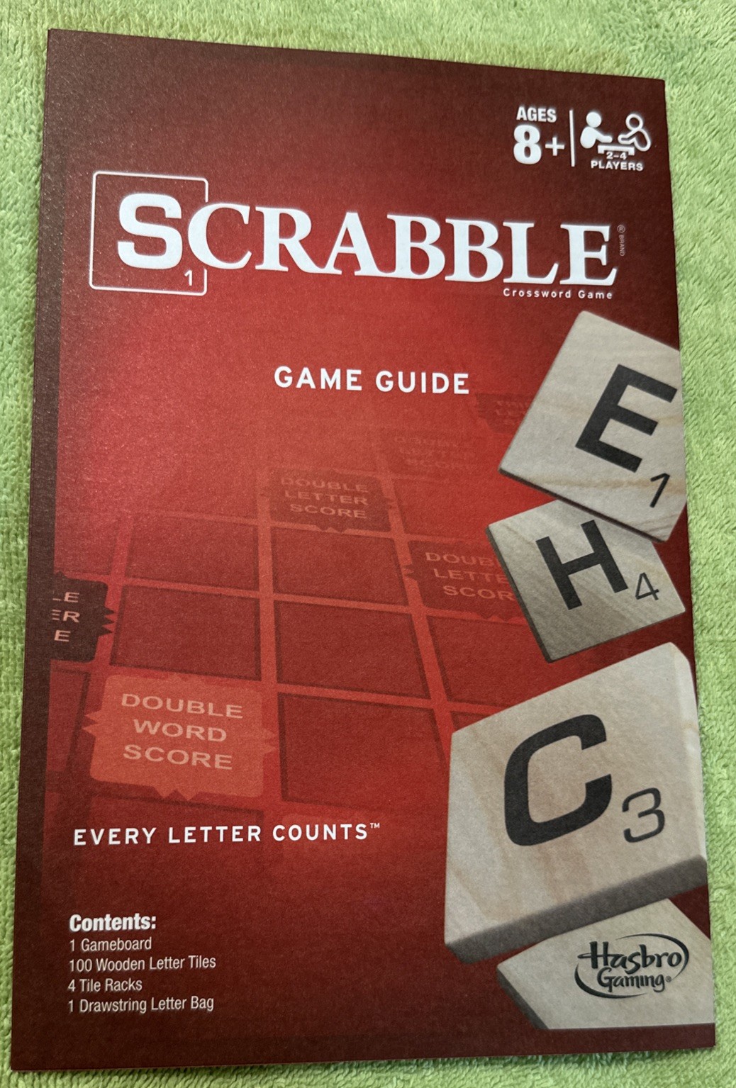 2013 Scrabble Board Game Replacement Piece – Game Instructions
