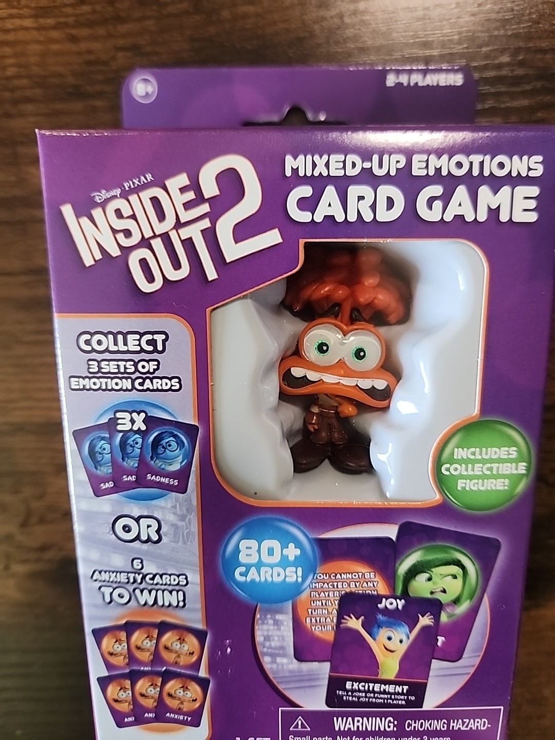 Disney Pixar Inside Out 2 Mixed-Up Emotions Card Game With Anxiety Figure
