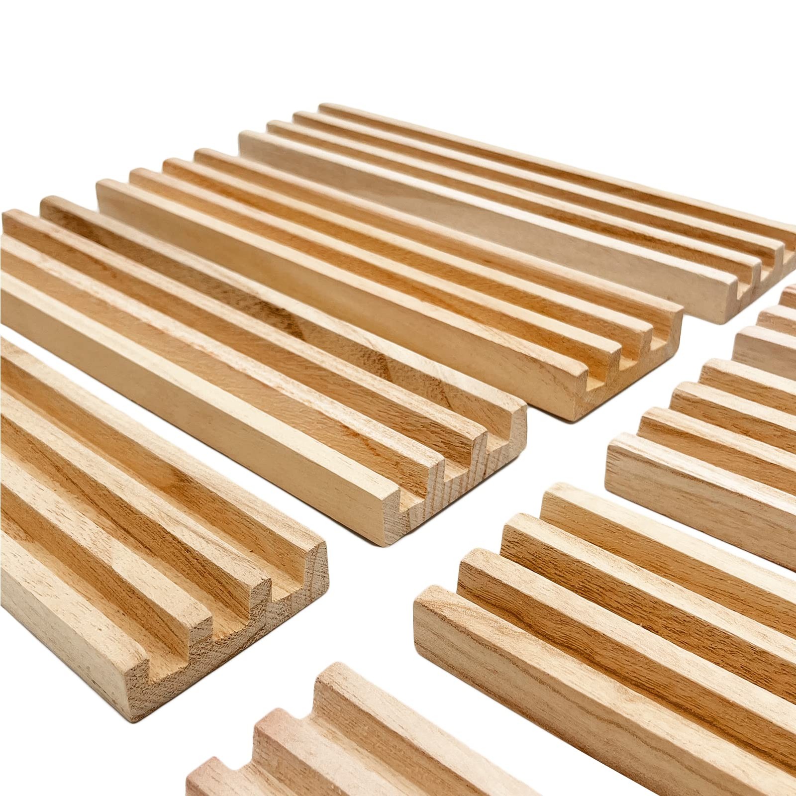 Wooden Domino Racks Set of 8 Trays for Mexican Train Dominoes Games Domino Ti…