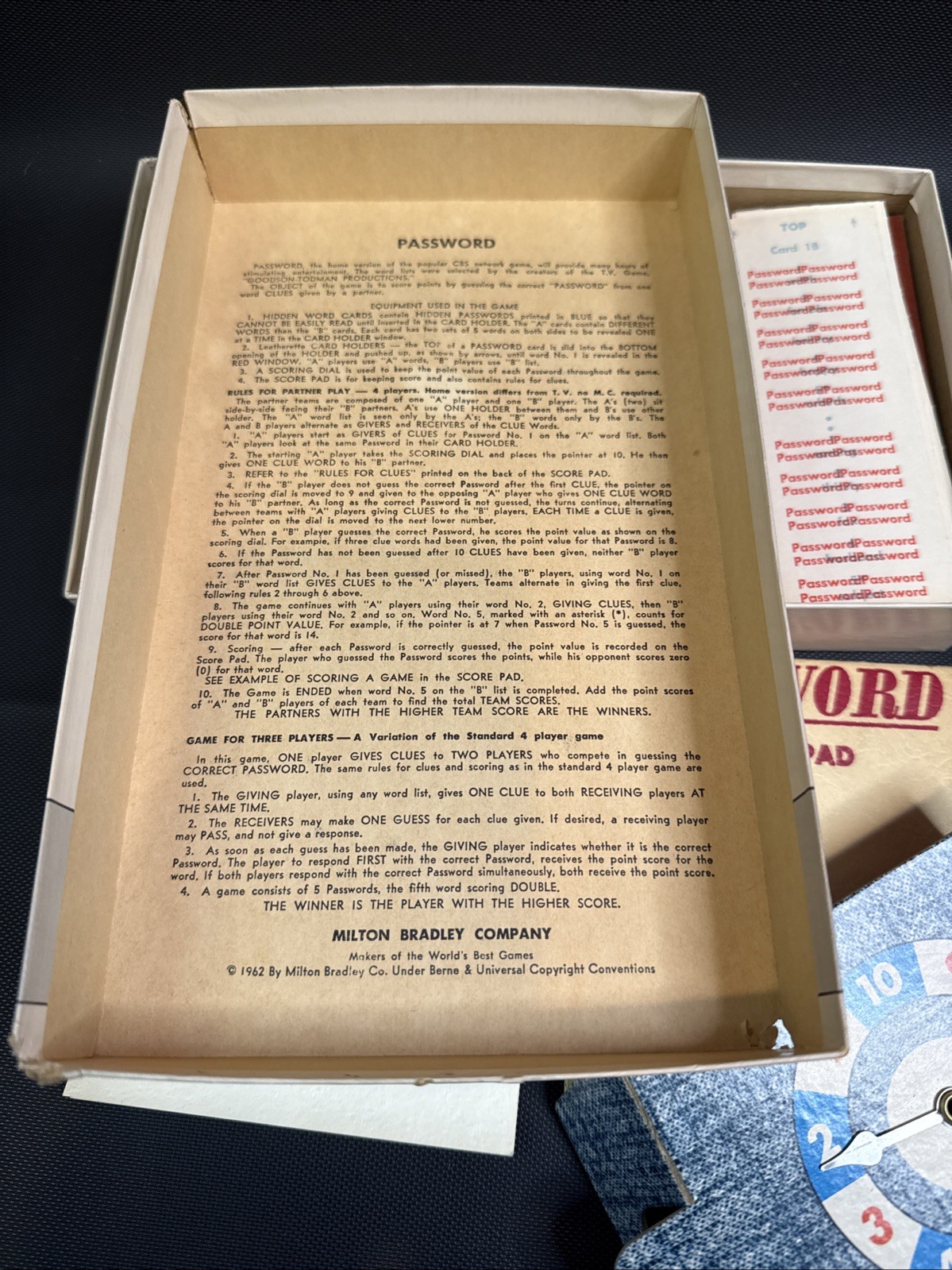 Vintage 1962 Milton Bradley Password Volume Two Board Game 4260