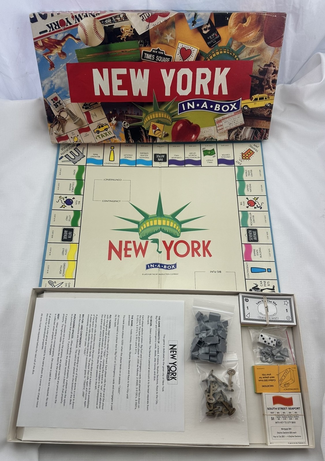 1997 New York in A Box Monopoly Game by Late for the Sky Complete Great Cond