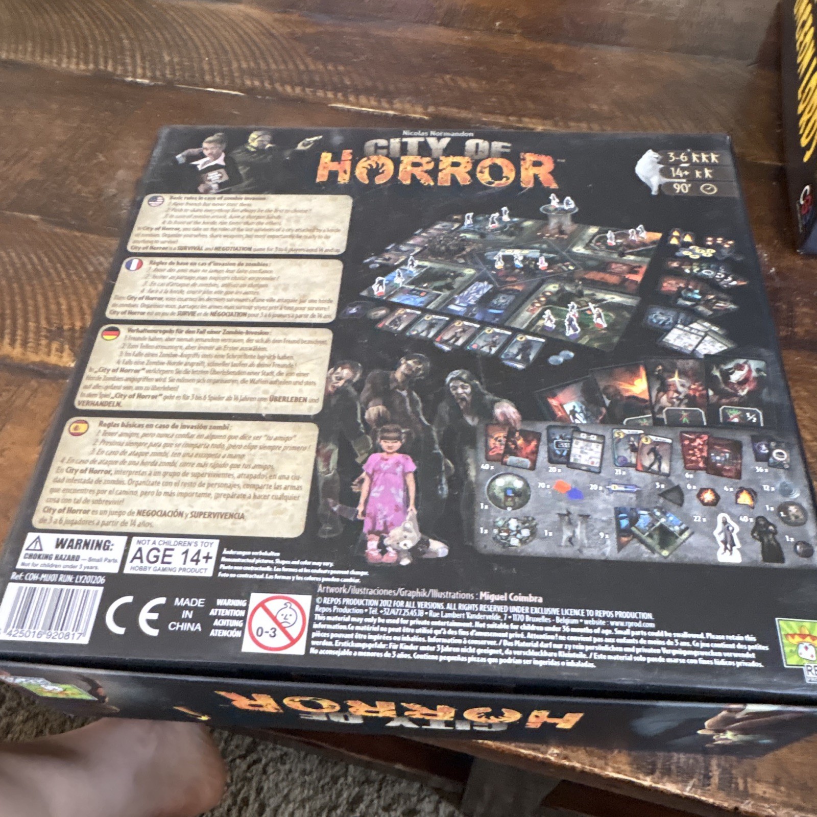 Repos Production City of Horror Horror Board Game Golden Geek Award 3-6 14+ 2012