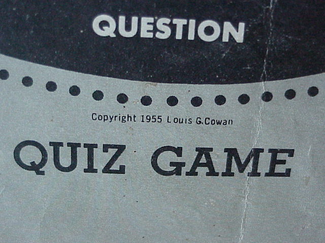 $64,000 Question Quiz Game Playing Instructions & Answer Booklet Lowell 1955 Toy
