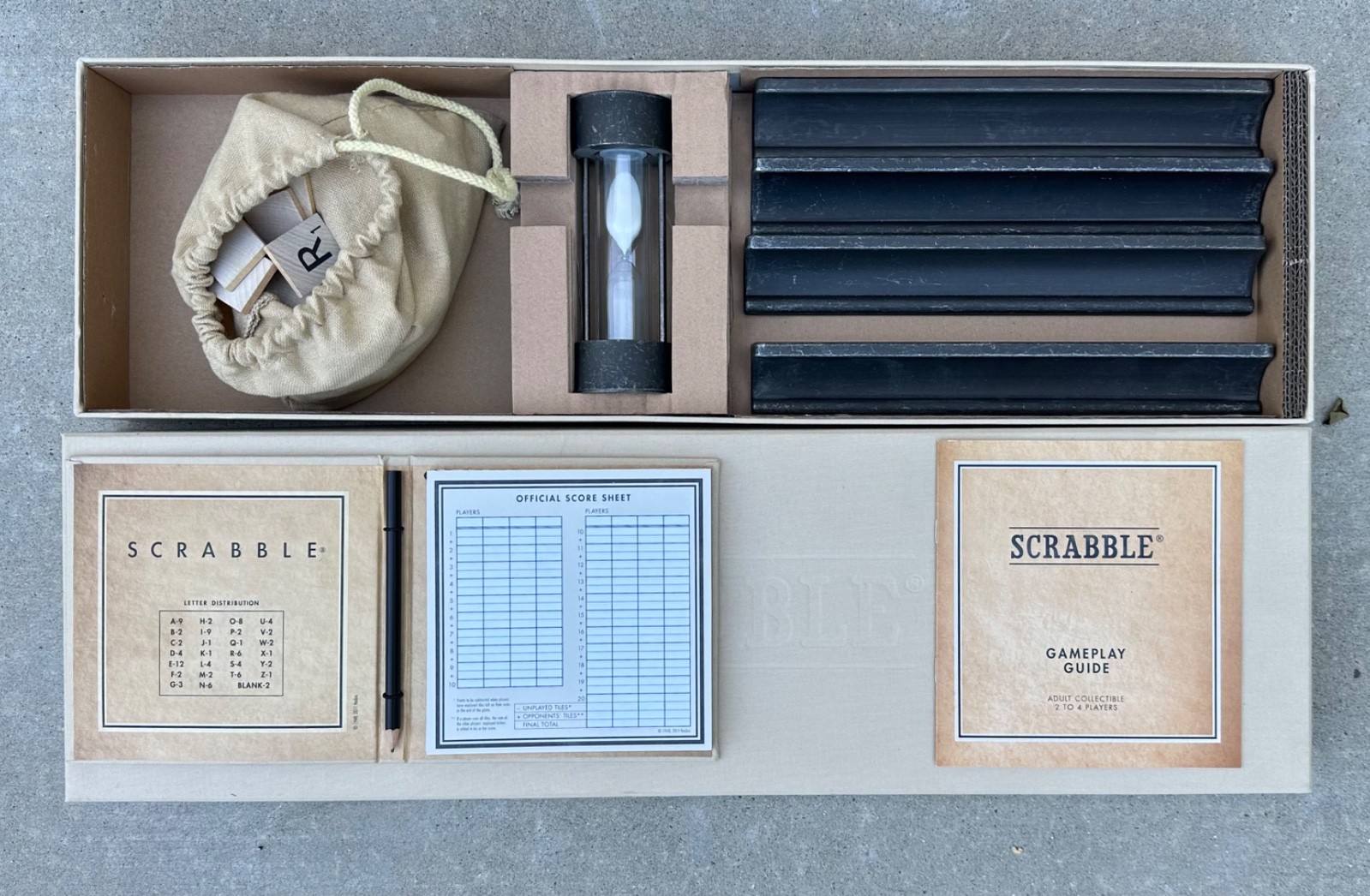 Restoration Hardware Giant Tabletop Scrabble Board Set Lazy Susan