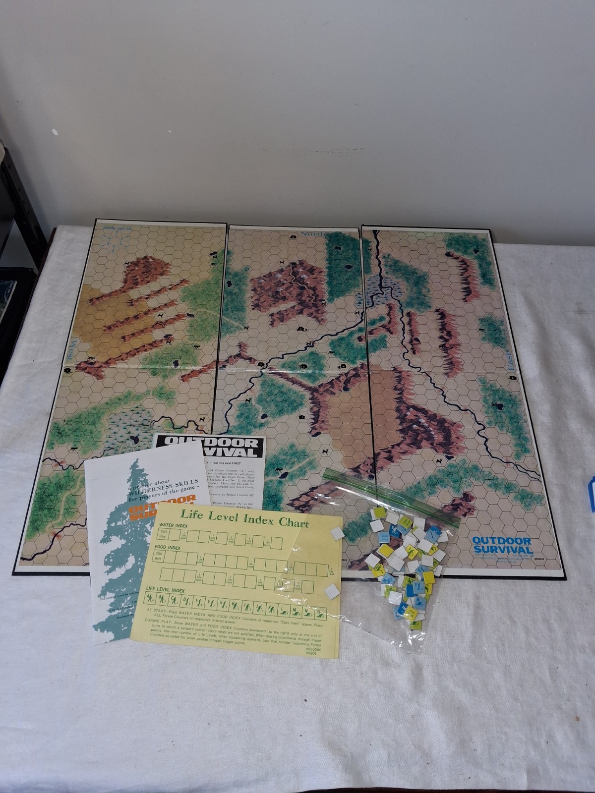 Vintage Outdoor Survival Board Game No Box Avalon Hill