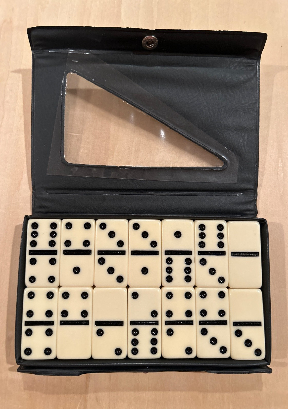 Vintage Double Six DOMINOES Game 28 PCs Aeroplane Trade Mark Original Case