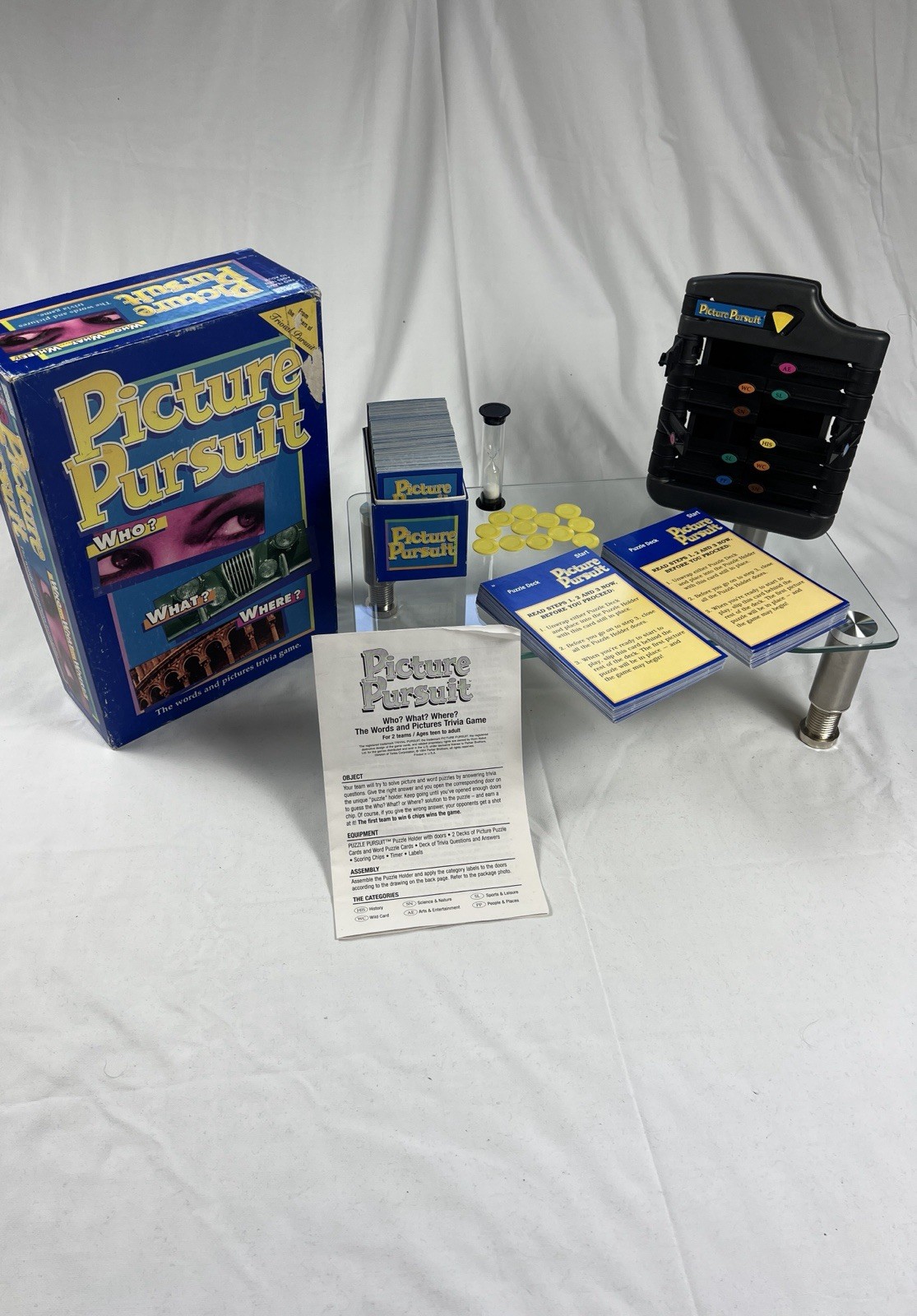 Picture Pursuit Board Game 1994 Parker Brothers Complete Vintage Trivia Puzzle