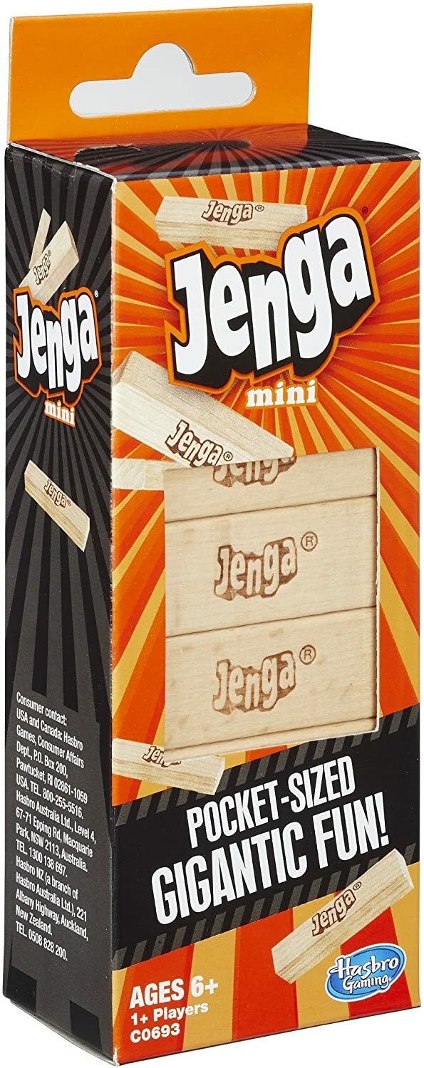 Jenga Mini Game Pocket Sized Gigantic Fun Ages 6 and up, for 1 or More Players
