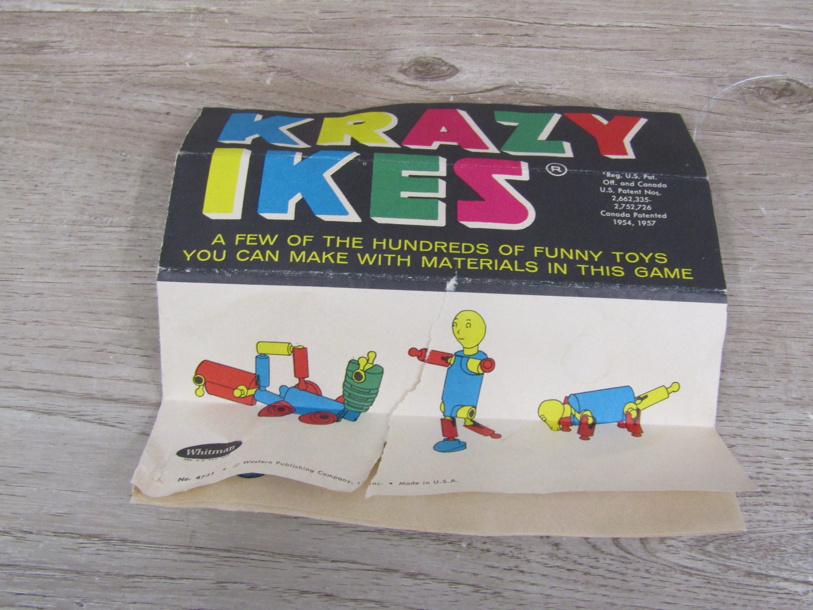Vtg Lot 4 Games Toys Building Sets Krazy Ikes Plug A Jug Monkeys Clink A Links